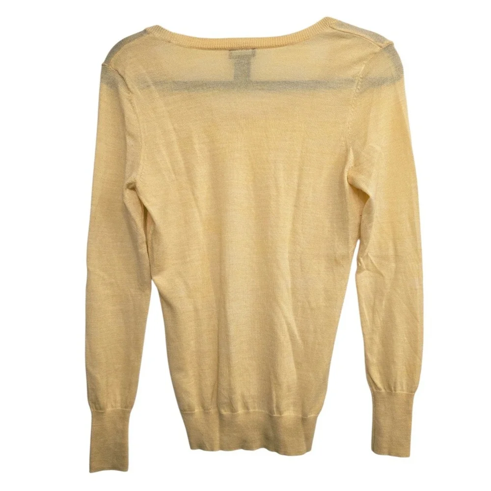 Ann Taylor Petite Cream Sweater Quiet Luxury Minimalist Vanilla Office Core SP